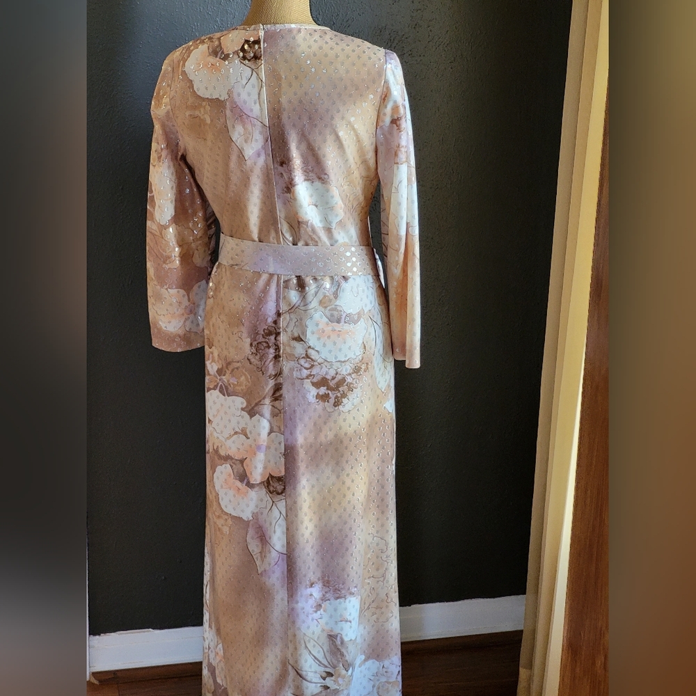 Margaret's of Lubbock vintage 70s Maxi Dress Size 10 - Picture 4 of 11